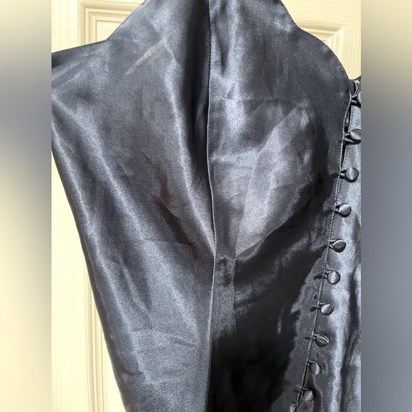 80’s VINTAGE LINGERIE & CO. Women’s Navy Button Up Slip Size XXL - Picture 3 of 7